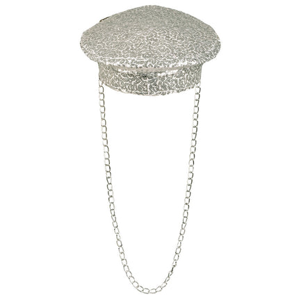 Cappello reversibile bianco perla