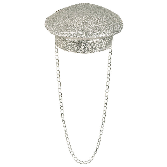 Cappello reversibile bianco perla