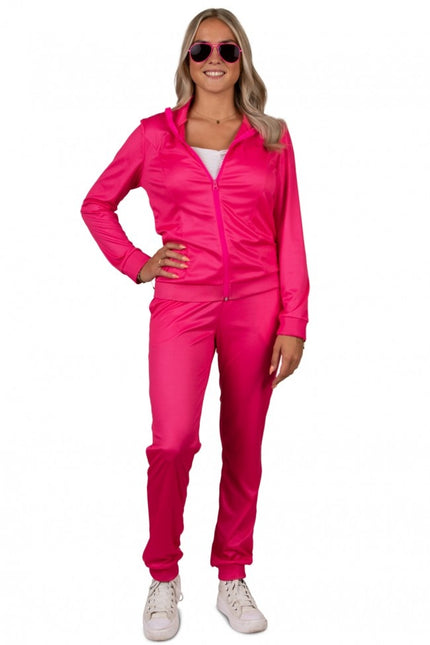 Tuta da ginnastica da donna rosa neon