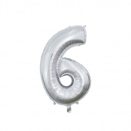 Pallone in foil Figura 6 Argento 66cm
