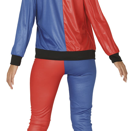Costume Harley Quinn Rosso Blu Donna