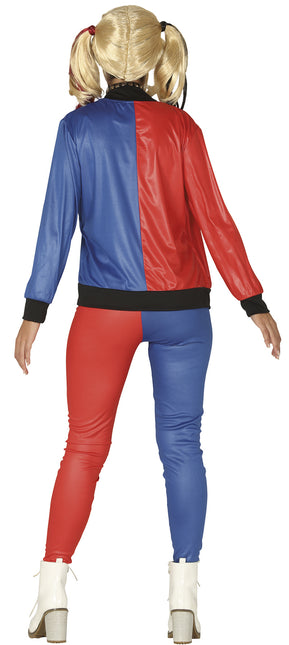 Costume Harley Quinn Rosso Blu Donna