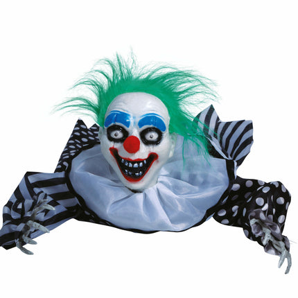 Decorazione da tavolo Halloween Clown con luce e suono 65 cm