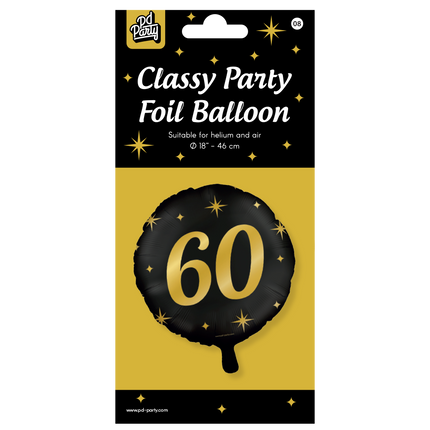 Palloncino ad elio 60 anni vuoto 30 cm