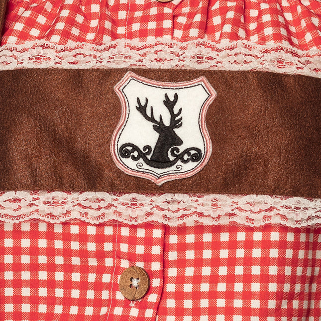Lederhosen da donna con camicetta