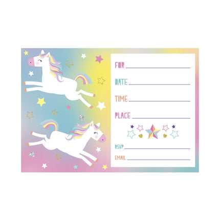 Inviti Unicorno 8 pezzi