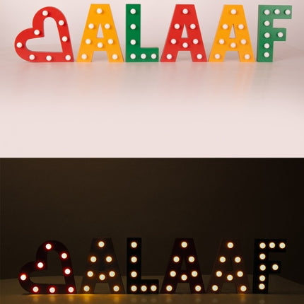 Set di lettere Alaaf con luce 16.6Cm