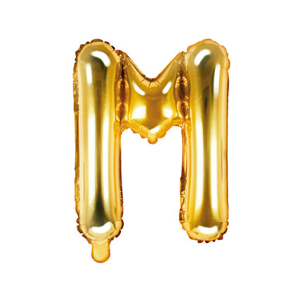 Palloncino in foil Lettera M Oro Vuoto 35cm