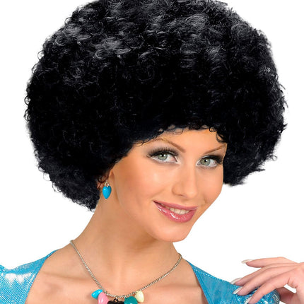 Parrucca nera afro unisex