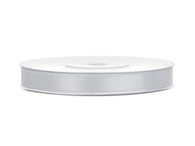 Nastro di raso argento 6mm 25m