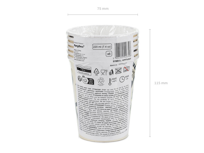 Tazze da gioco per feste 220ml 6 pezzi
