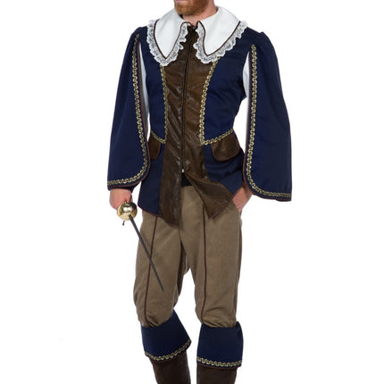 Costume da Moschettiere Uomo Blu