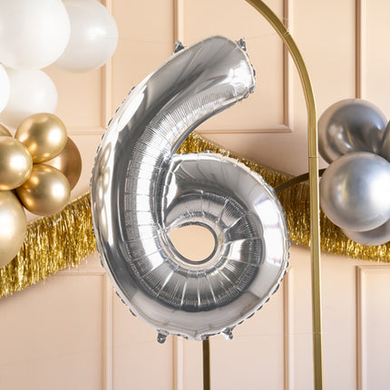 Palloncino a 6 anni Silver vuoto 72 cm