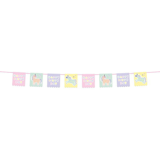Ghirlande Unicorno Arcobaleno 6m