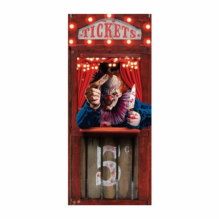 Poster per porta Halloween Clown Horror 120 cm x 79 cm