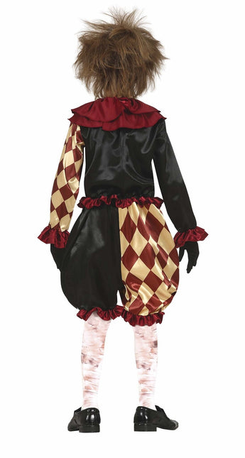 Costume di Halloween da clown dell'orrore per bambino rosso