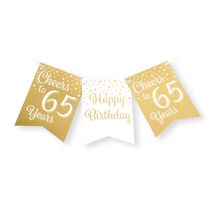 Striscione 65 anni Oro Bianco 6m
