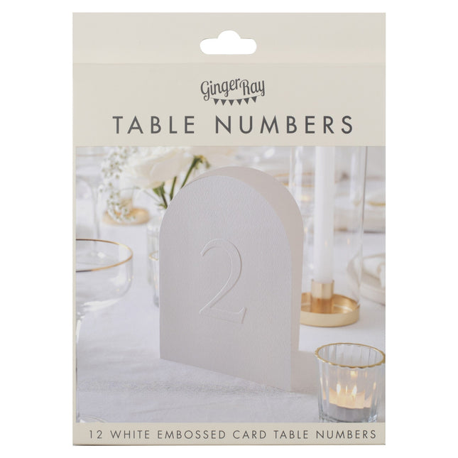 Numeri da tavolo per matrimonio 30cm 12pz