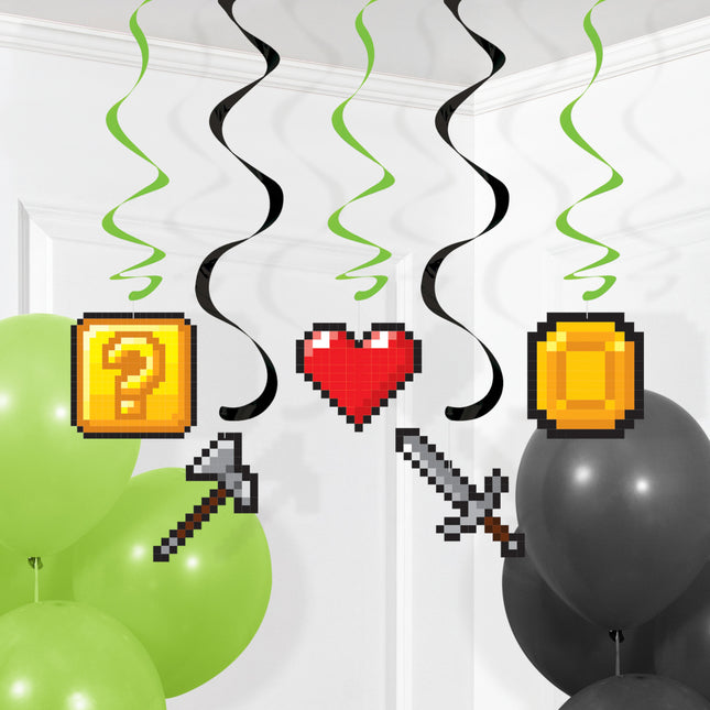 Decorazione appesa per feste di gioco 5 pezzi