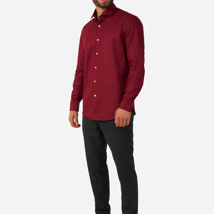 Camicia rossa Bordeaux Uomo <tc>OppoSuits</tc>