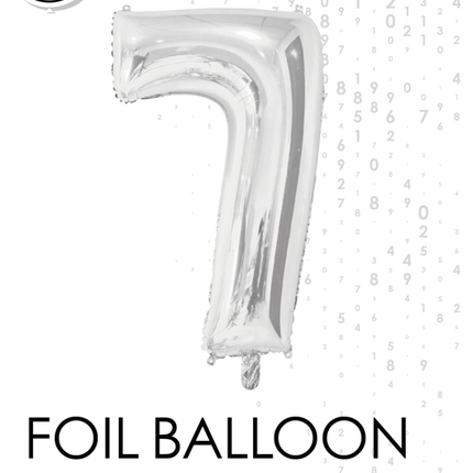 Pallone in foil Figura 7 Argento 66cm