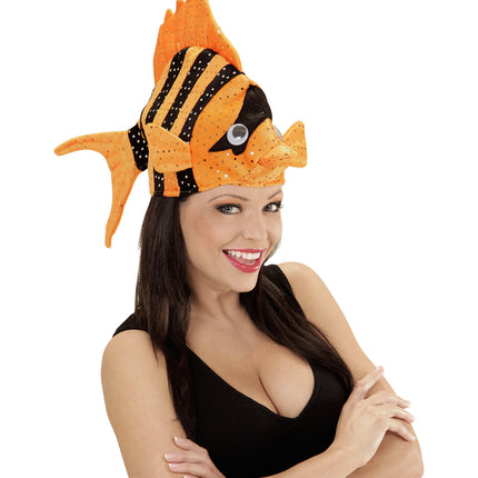 Cappello da pesce arancione