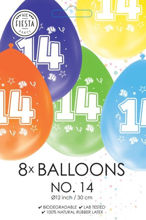 Palloncini colorati 14 anni 30 cm 8 pezzi