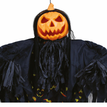 Zucca decorativa appesa di Halloween con luci e suoni 1,8 m
