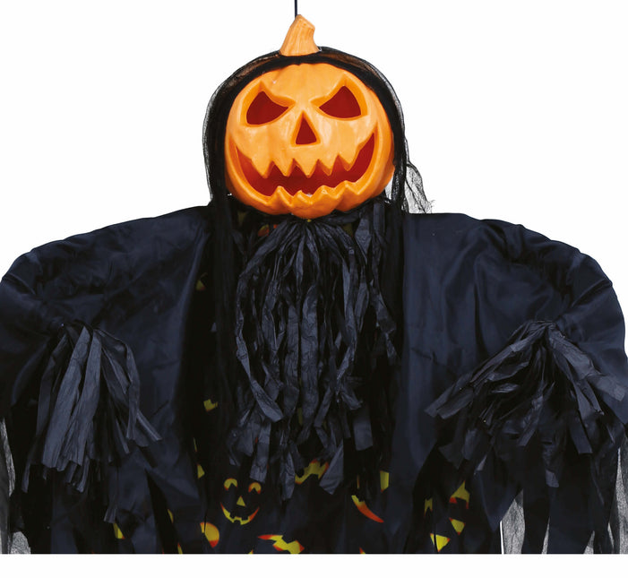 Zucca decorativa appesa di Halloween con luci e suoni 1,8 m