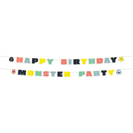 Fionda a forma di lettera del mostro Buon Compleanno 2 pezzi