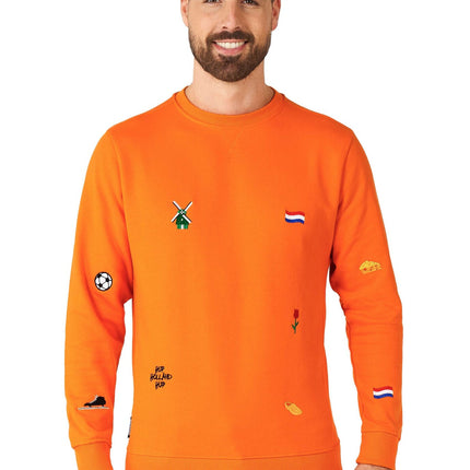 Maglione Holland Hup arancione da uomo <tc>OppoSuits</tc>