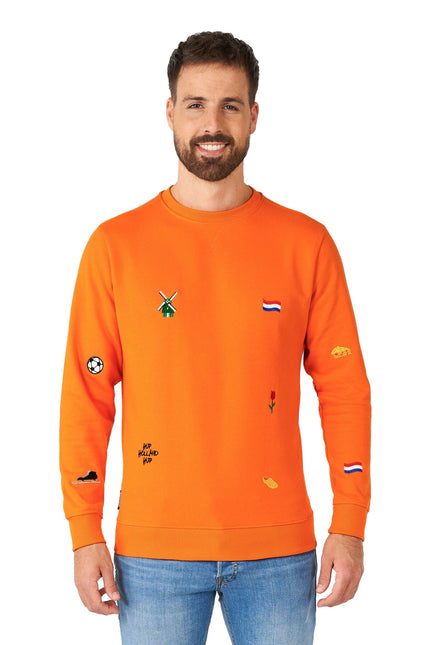 Maglione Holland Hup arancione da uomo <tc>OppoSuits</tc>