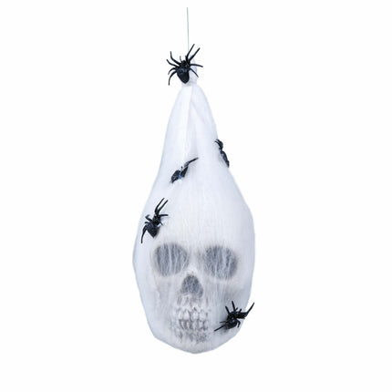 Borsa Halloween con teschio e ragnatela 25 cm
