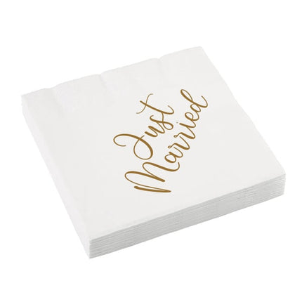 Tovaglioli Just Married 33cm 16pz