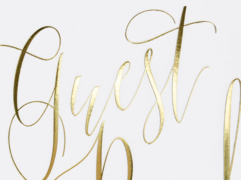 Libro degli ospiti Lettere d'oro 24,5 cm