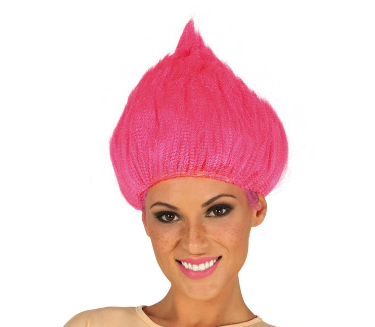 Parrucca Troll Rosa