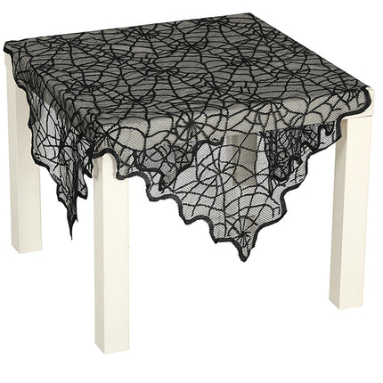 Tovaglia di Halloween nera in pizzo 1m