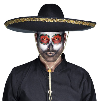 Sombrero nero Carlos 55 cm