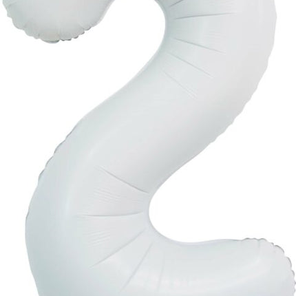 Palloncino numero bianco 2 anni lucido 86 cm
