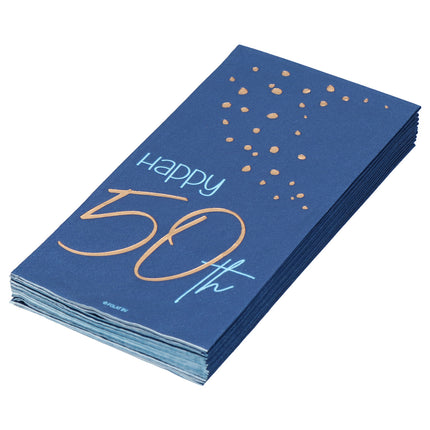 Tovaglioli 50 anni blu 33cm 10pz