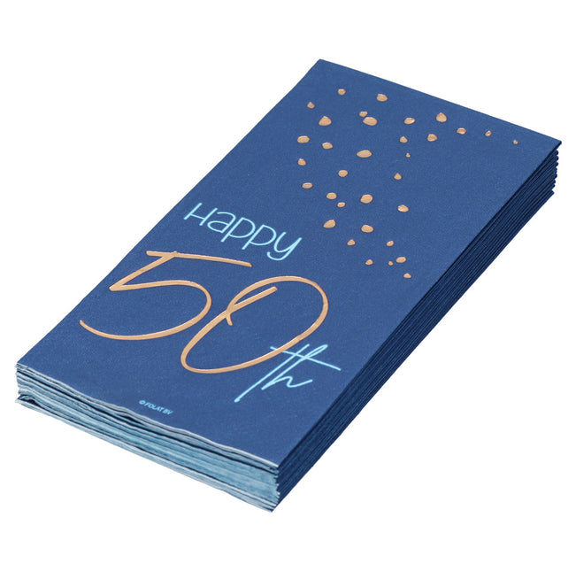 Tovaglioli 50 anni blu 33cm 10pz