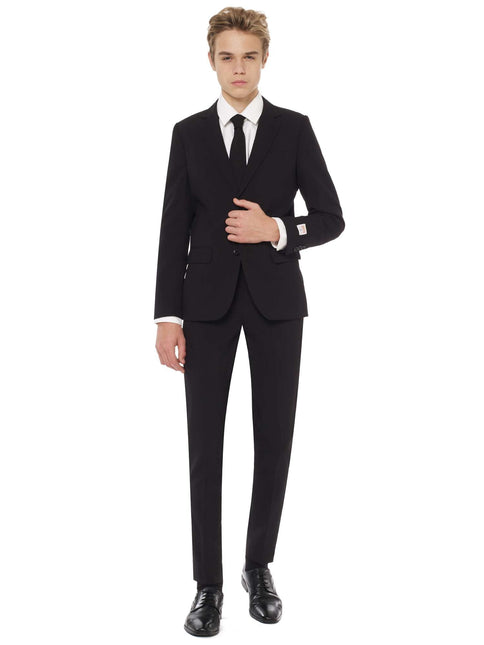 Ragazzo con tuta nera adolescente <tc>OppoSuits</tc>