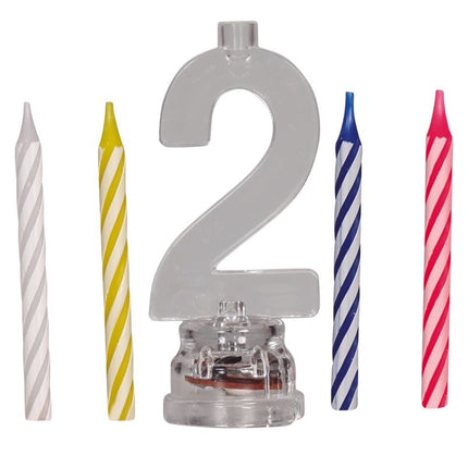Portacandela 2 anni a Led 13cm
