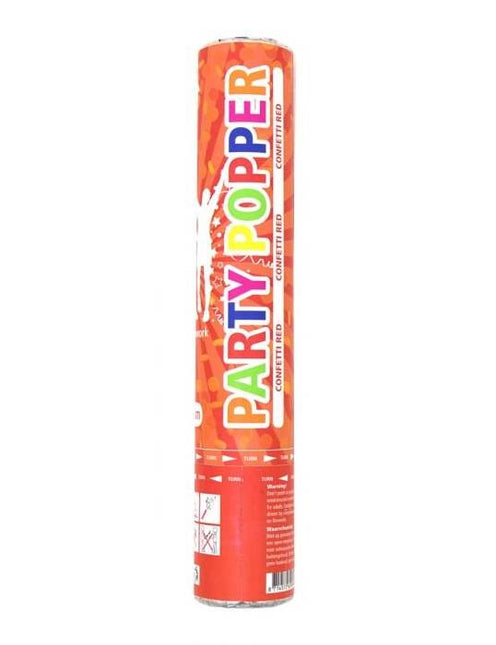 Cannone per coriandoli rosso 28 cm