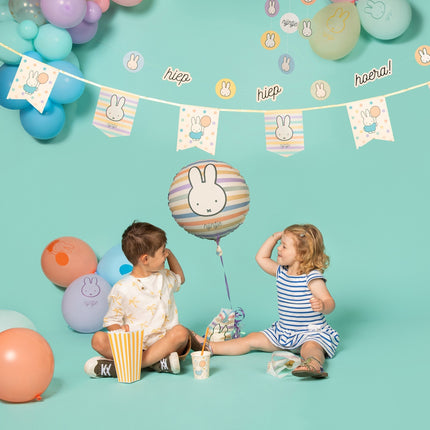 Ghirlanda di lettere Miffy colorate 2,65 m