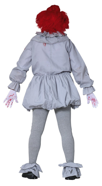 Costume da clown assassino Halloween Uomo Grigio