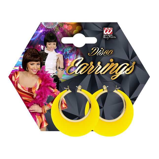 Orecchini Disco 70S in oro giallo