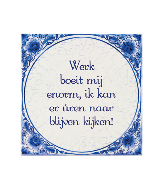 Il lavoro di piastrelle blu di Delft affascina 14,5 cm