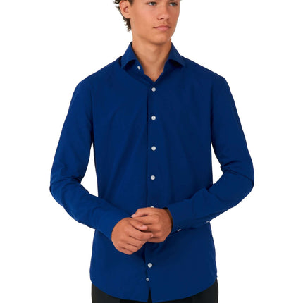 Camicia blu scuro ragazzo adolescente <tc>OppoSuits</tc>