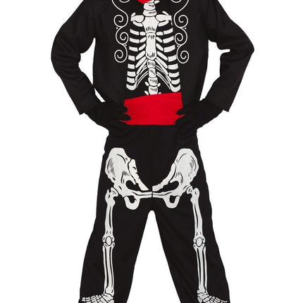 Costume di Halloween da cowboy scheletro bambino
